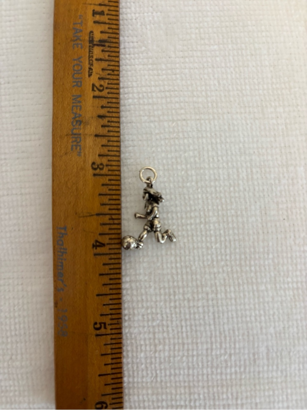 Sterling Silver Soccer Player Charm / pendant- Silver